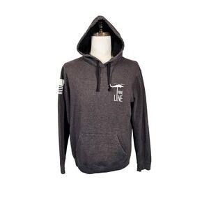 Nine Line Apparel Hoodie Mens Large Gray Don't Tread On Me Pullover USA Graphic